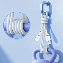 Kabel Dudao L25T USB-A→USB-C 5A silikon - bílý