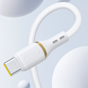 Kabel Dudao L25T USB-A→USB-C 5A silikon - bílý