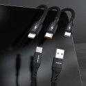 Kabel Dudao L3W 66W USB-A/USB-C – černá