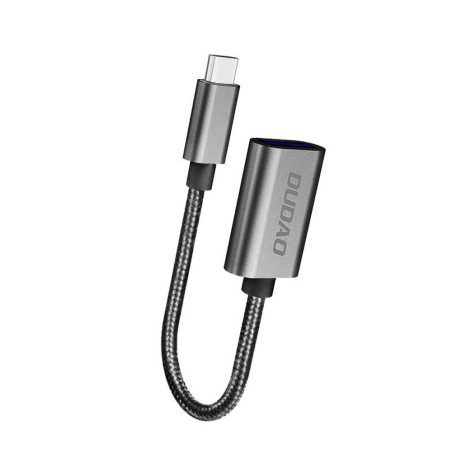 Dudao L15T OTG adaptér USB-C na USB-A – šedý