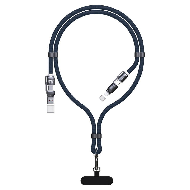 Kabel Dudao L20MAX 4v1 pro nabíjení - modrá