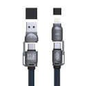 Kabel Dudao L20MAX 4v1 65W USB-C Lightning - modrá