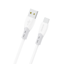 Kabel Dudao L25ST 5A USB-A na USB-C 1 m bílý