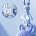 Kabel Dudao L25ST 5A USB-A na USB-C 1 m bílý