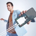 Kabel Dudao L25ST 5A USB-A na USB-C 1 m bílý