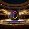 Dudao Y22 bezdrátový reproduktor Bluetooth 5.3 RGB - černá