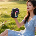 Dudao Y22 bezdrátový reproduktor Bluetooth 5.3 RGB - černá