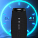 Dudao Y21 Pro bezdrátový reproduktor RGB Bluetooth 5.3 - černý