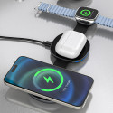 Bezdrátová nabíječka Dudao A11S 3v1 pro MagSafe - černá