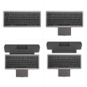 DUX DUCIS Bezdrátová klávesnice s touchpadem a stojánkem na tablet, QWERTY, černá