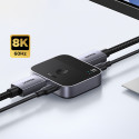 Ugreen 65878 přepínač DisplayPort/USB-C na USB-C - šedá