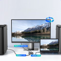 Ugreen 65878 přepínač DisplayPort/USB-C na USB-C - šedá