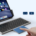 DUX DUCIS Bezdrátová klávesnice s touchpadem a stojánkem na tablet, QWERTY, černá