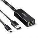UGREEN USB-C na RJ45 10/100 Mbps adaptér černý