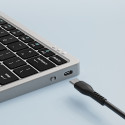 DUX DUCIS Bezdrátová klávesnice s touchpadem a stojánkem na tablet, QWERTY, černá