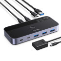 KVM switch Ugreen UGREEN SWITCH pro počítače – šedá