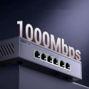 Ugreen CM753 6portový PoE+ switch 1Gb/s – šedá