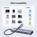 Ugreen CM511 15597 5v1 HUB USB-C - šedá