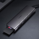 Ugreen CM195 15214 rozbočovač USB‑C 6v1 - šedá