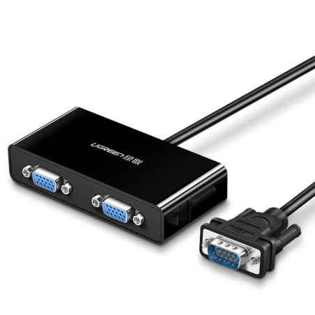 Ugreen 40254 VGA rozbočovač 1×2 pro 2 monitory – černá