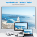 Ugreen 40254 VGA rozbočovač 1×2 pro 2 monitory – černá