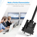 Ugreen 40254 VGA rozbočovač 1×2 pro 2 monitory – černá