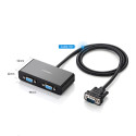 Ugreen 40254 VGA rozbočovač 1×2 pro 2 monitory – černá
