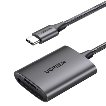 UGREEN CM401 čtečka SD/TF USB-C UHS-II - šedá
