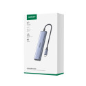 UGREEN CM473 HUB USB-C 2×USB-C / 2×USB-A 20 cm – šedá