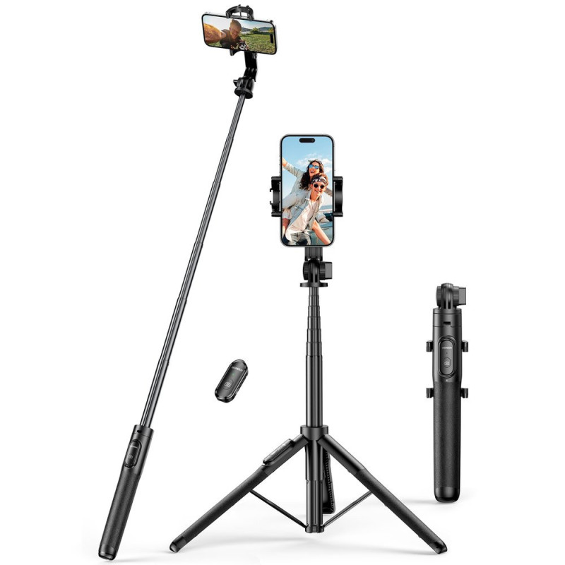 Stativový selfie stojan Ugreen LP586 pro fotoaparát do 7,2" - černý