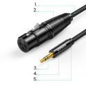 Kabel UGREEN AV182 3,5mm mini jack ↔ XLR (1 m) černý