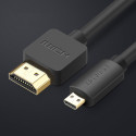 Kabel Ugreen HD127 Micro HDMI na HDMI 3 m - černý