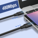 Ugreen US286 USB-C kabel 3 m 3A 480 Mb/s - černý