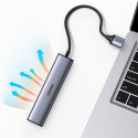 UGREEN CM475 USB hub 4v1 - šedý (USB 3.0, RJ-45, USB-C PD)