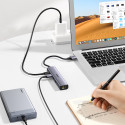 UGREEN CM475 USB hub 4v1 - šedý (USB 3.0, RJ-45, USB-C PD)
