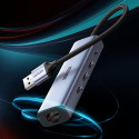 UGREEN CM475 USB hub 4v1 - šedý (USB 3.0, RJ-45, USB-C PD)