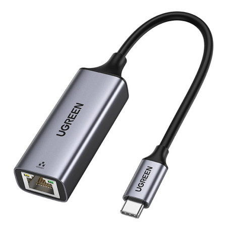 Ugreen CM199 USB‑C na RJ45 Gigabit Ethernet adaptér šedý