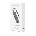 Ugreen USB HUB CM219 50985 4× USB 3.2 Gen 1 - šedá