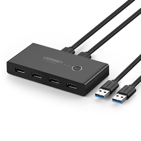 USB switch UGREEN US216 30768 pro 2 počítače – černá