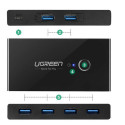 USB switch UGREEN US216 30768 pro 2 počítače – černá
