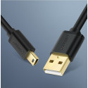 Kabel Ugreen US132 USB–mini USB 480 Mbps 3 m černý