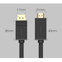 Ugreen DP101 10202 DisplayPort → HDMI kabel 4K 30 Hz černý