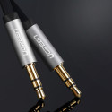 Ugreen AUX 3.5mm flat kabel 1 m - stříbrná