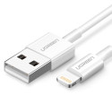 Ugreen US155 20728 kabel USB-A / Lightning MFi 1 m - bílá