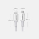 Kabel Ugreen US171 USB-C na Lightning 20W - white