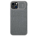 Pouzdro Nillkin QIN CLOTH PRO pro iPhone 14 Plus – šedá