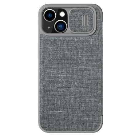 Pouzdro Nillkin QIN CLOTH PRO pro iPhone 14 Plus – šedá