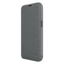 Pouzdro Nillkin QIN CLOTH PRO pro iPhone 14 Plus – šedá