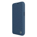 Pouzdro NILLKIN QIN CLOTH PRO pro iPhone 14 Plus - modrá