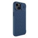 Pouzdro NILLKIN QIN CLOTH PRO pro iPhone 14 Plus - modrá